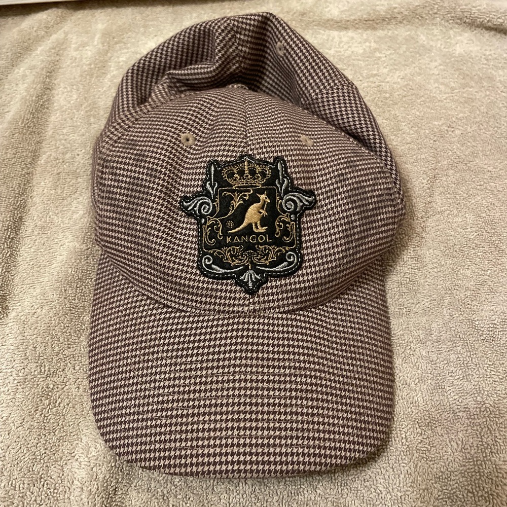 Kangol Brown & Black Houndstooth Crest Cap